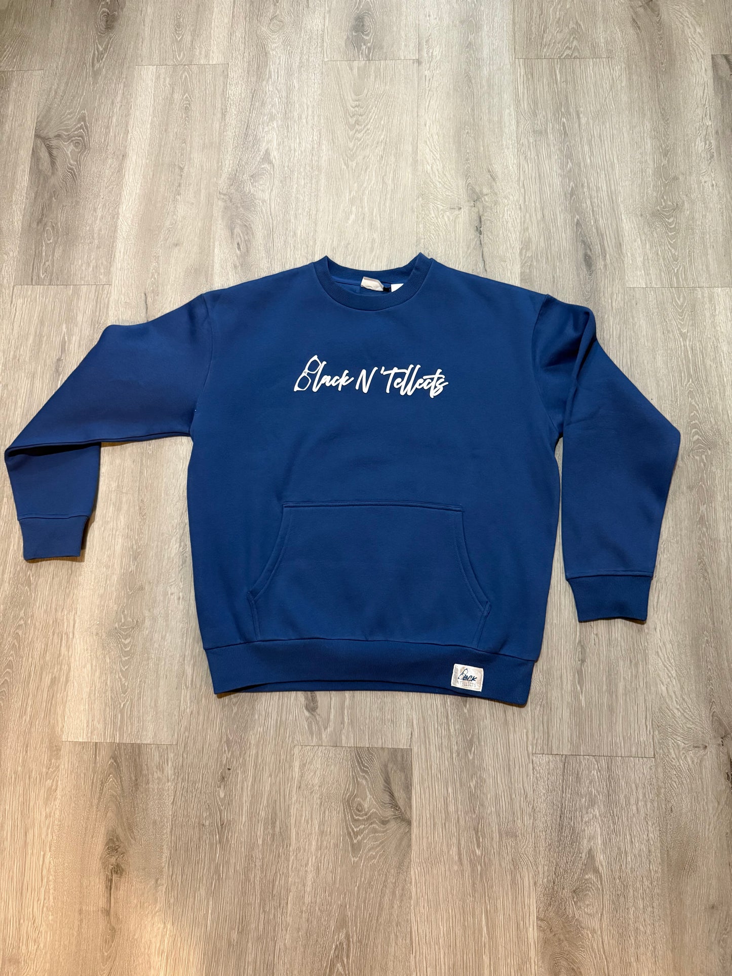 The Scripted Crewneck Sweatsuit (Royal/White)