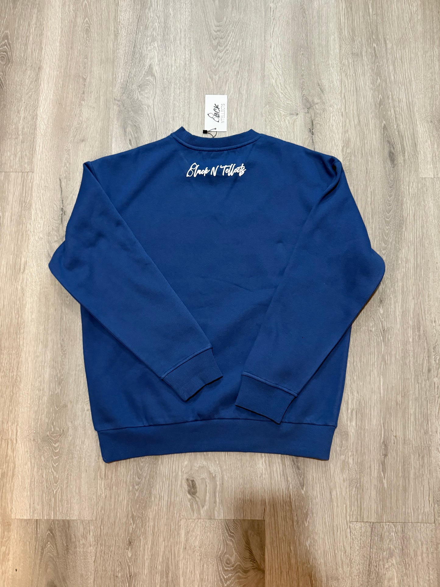The Scripted Crewneck Sweatsuit (Royal/White)