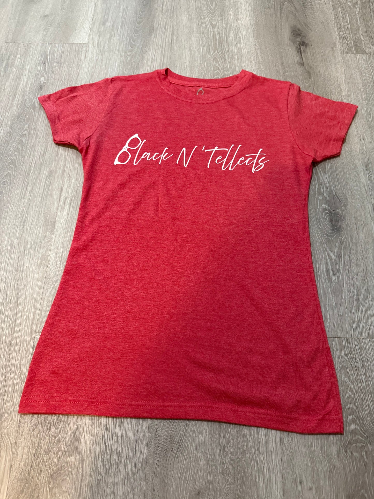 The Scripted Women's Tee (Heather Red/White)