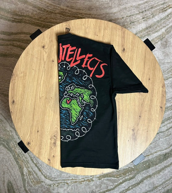 Black N'Tellects Worldwide Oversized T(Black)